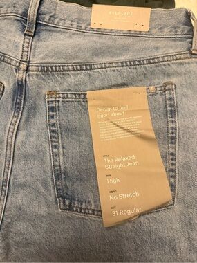 Everlane Men's Relaxed Straight Jeans — Light Wash Blue